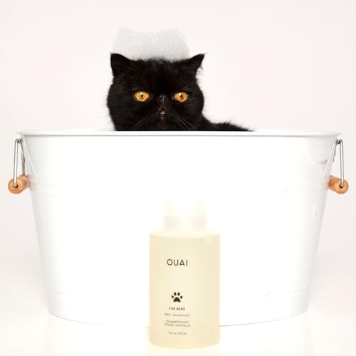 OUAI Fur Bébé Pet Shampoo - Cat & Dog Shampoo for Gentle Cleansing, Hydration & Shine - Vegan & Cruelty-Free Pet Supplies with Aloe Vera & Panthenol