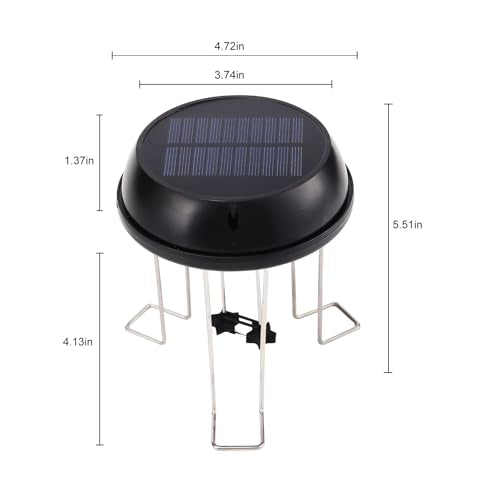 Bird Bath Solar Swing Device, Stainless Steel Bird Bath Bubble Device, Suitable for Garden Ponds, Pool Scenery, Oxygen and Water Enhancers