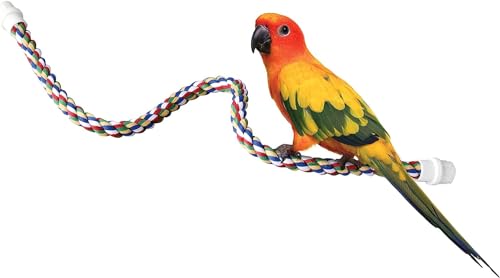 JW Pet Comfy Perch For Birds Flexible Multi-color Rope, Medium - 32" Length