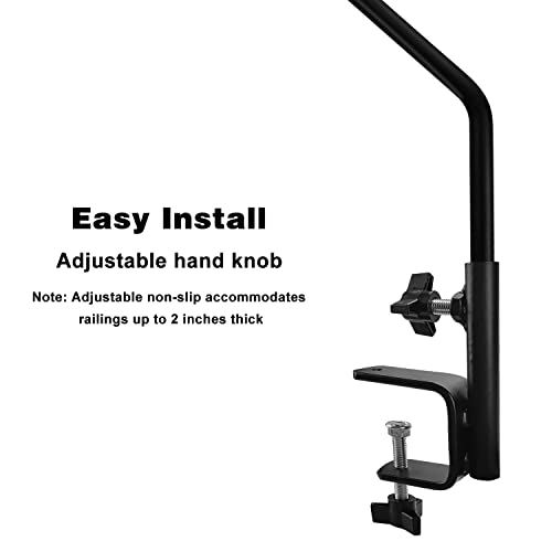 MIXXIDEA 2 Pack Heavy Duty Extensible Adjustable Deck Hooks for Hanging Bird Feeders, Plants, Suet Baskets, Wind Chimes, Lanterns