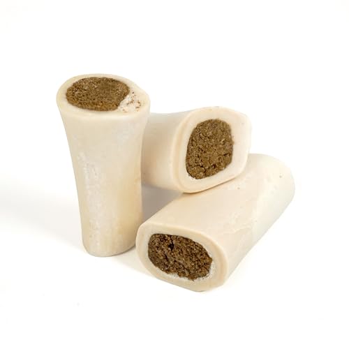 Cadet Stuffed Shin Bone, Long-Lasting Dog Chew Bones for Aggressive Chewers, High Protein Filled Bone Dental Chew for Dogs, Peanut Butter Flavor