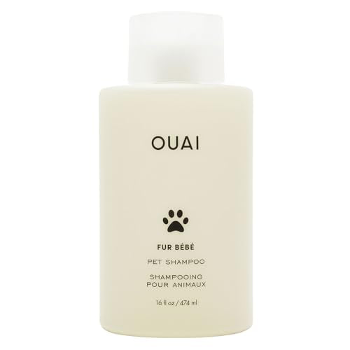 OUAI Fur Bébé Pet Shampoo - Cat & Dog Shampoo for Gentle Cleansing, Hydration & Shine - Vegan & Cruelty-Free Pet Supplies with Aloe Vera & Panthenol