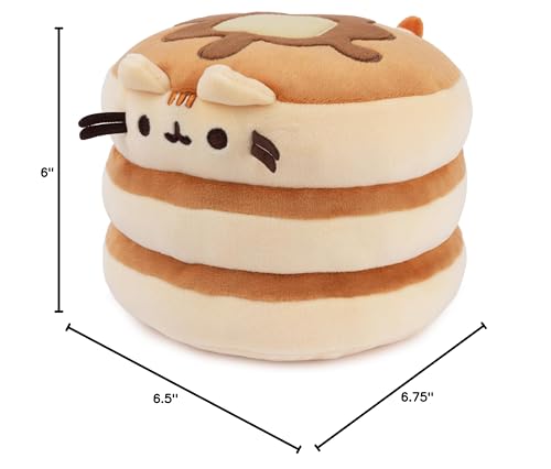 GUND Pusheen the Cat Pancake Squisheen Plush, Squishy Toy Stuffed Animal for Ages 8 and Up, Brown, 6”