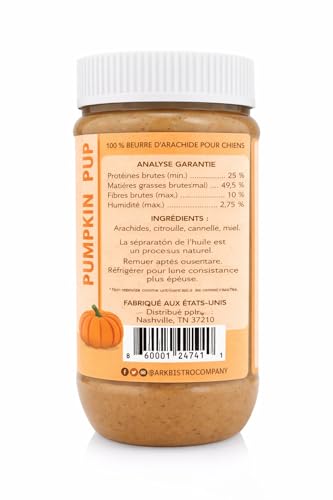Pumpkin Pup Buddy BUDDER, 100% Natural Dog Peanut Butter, Healthy Peanut Butter Dog Treats, Made in USA, (17oz Jars)