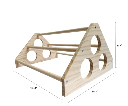 Large Wooden Pine Chick Perch Roosting Bar for Baby Chicks Brooder Coop, Chicken Training Toy Stand