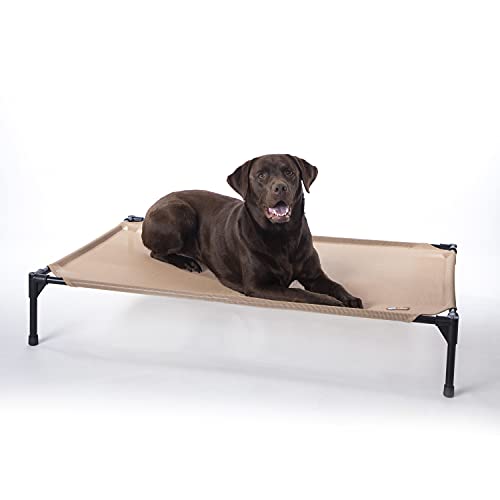 K&H Outdoor Elevated Dog Bed - Cooling Raised Dog Bed for Medium & Large Pets, Breathable Mesh Hammock Design, Indoor/Outdoor Washable Cover