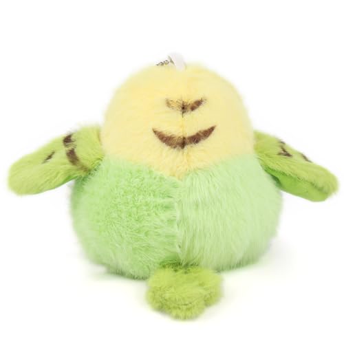 3.9 inches Parakeet Plush Toy Bird Stuffed Animal Plush Toy Holder Bag Pendant Party Christmas Birthday Valentine's Day Gifts Toys for Kids Girlfrends