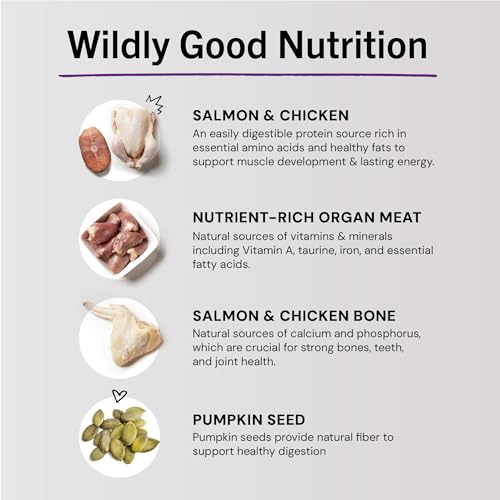 Stella & Chewy's Freeze-Dried Raw Cat & Kitten Food Topper - Magical Dinner Dust - Premium Wild-Caught Salmon & Cage-Free Chicken - Grain-Free