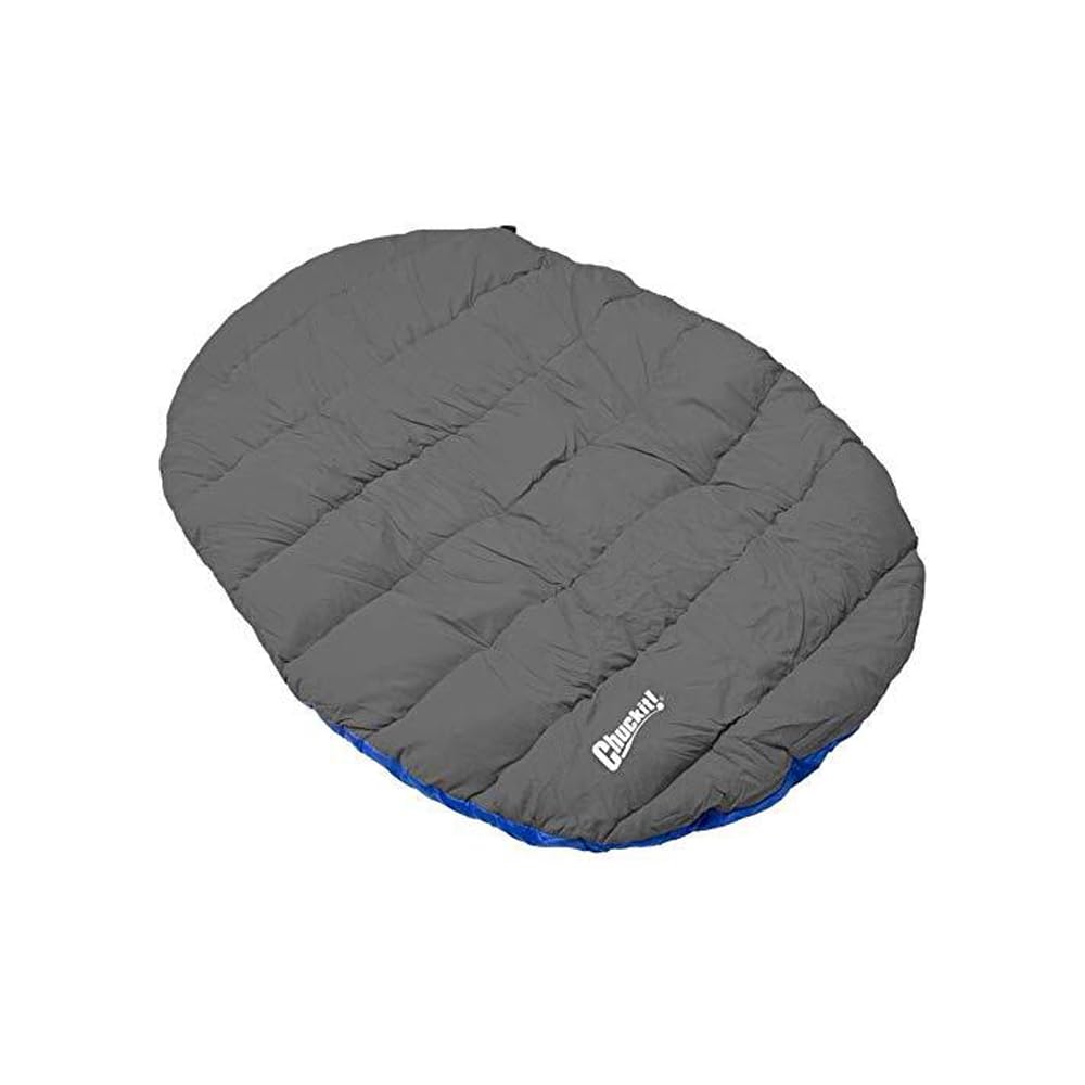 Chuckit! Outdoor Travel Portable Water Resistant Travel Pillow Dog Bed For Medium to Large Dogs 20 to 100 lbs, 39"L x 30"W, Blue