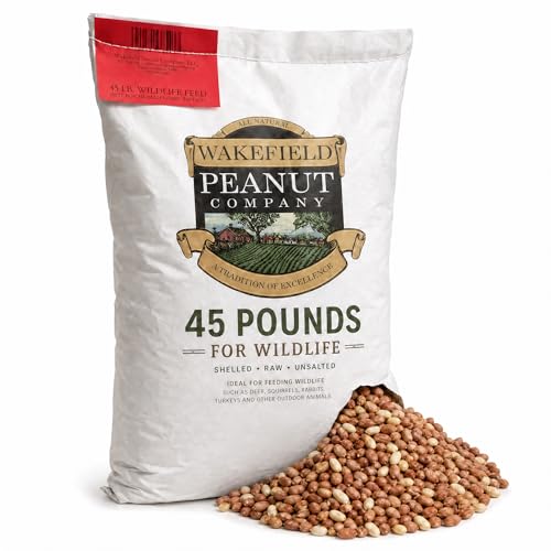 Wakefield Virginia Peanuts 45LB Bulk Bag Shelled Raw Unsalted for Squirrels, Birds, Deer, Pigs and a Wide Variety of Wildlife