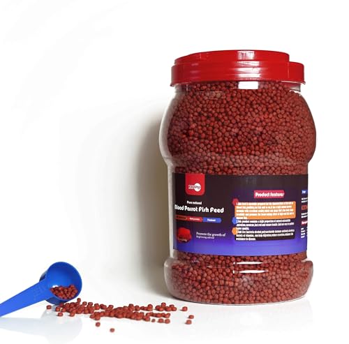 High Protein Floating Sticks Fish pellets for Arowana,Oscars,Flower Horns,Red Parrots Arowana pellets,1kg (2.2lb) (Parrot Fish Pellets)