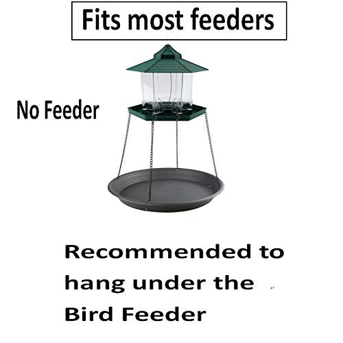 Bird Seed Catcher Tray Platform Feeder Hanging Tray Fits Most feeders Catches Most Falling Seed and Husk Great for Attracting Birds Outdoors