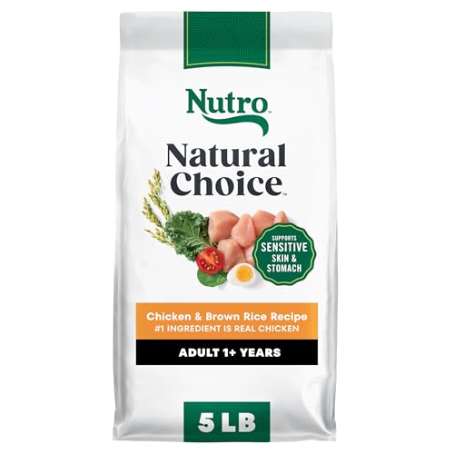 Nutro Natural Choice Dry Dog Food, Adult Dog Food Dry Chicken and Brown Rice Recipe, 5 lbs.