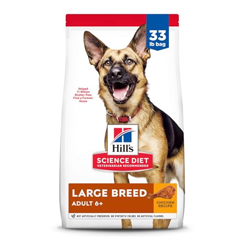 Hill's Science Diet Adult 6+ Large Breed Dry Dog Food, Chicken, 33 lb. Bag