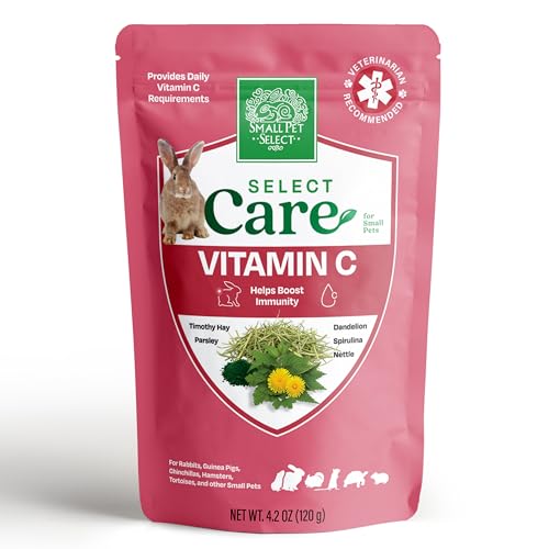 Small Pet Select - Select Care Vitamin C Support Supplement, Natural High Fiber Timothy Hay Based Treats for Rabbits, Guinea Pigs, Hamsters, Other