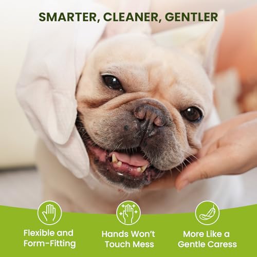 36PCS Hypoallergenic Pet Glove Wipes for Dogs & Cats - Quick Clean & Deodorizing Between Baths & Travel | Dog Washing Wipes for Fur, Butt, Paws, Eyes
