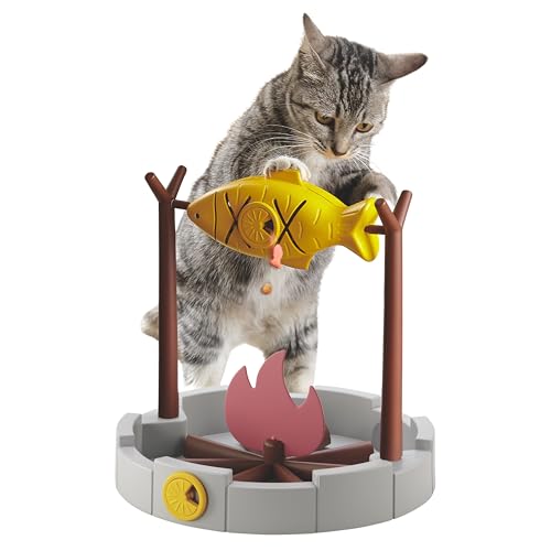 PetPals Cat Slow Feeder, Treat Dispenser - Interactive Cat Puzzle Toy for Small Pets & Kittens, Mental Stimulation Pet Food Feeding Toy, Dry Food