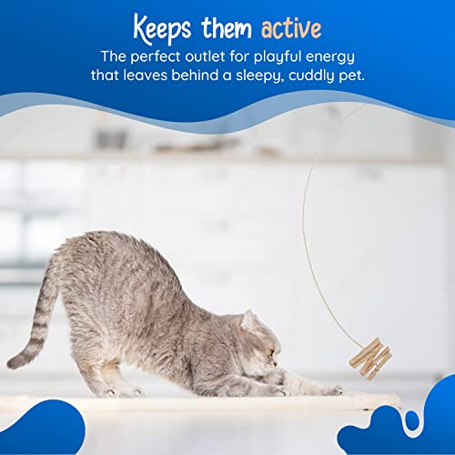 Cat Dancer Interactive Cat Toy - Fun and Fitness for Your Furry Friend - Engaging Paper Roll Attached with 30 Inches Flexible Spring Steel Wire for