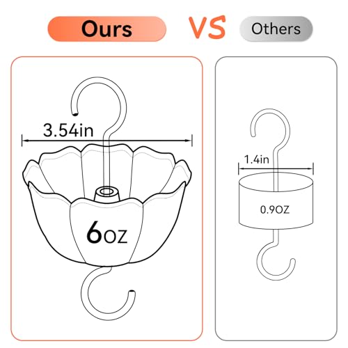 Ant Moat for Hummingbird Feeders, 6 OZ Ant Guard with Large Capacity, Against Ants Hummingbird Feeder Accessory Hooks with Brushes, 2 Pack