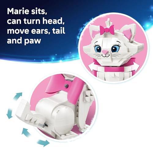 LEGO Disney The Aristocats Adorable Marie Toy Building Set - Bedroom or Desk Decor for Girls & Boys, Ages 7+ - Disney Gifts for Birthdays - 43286