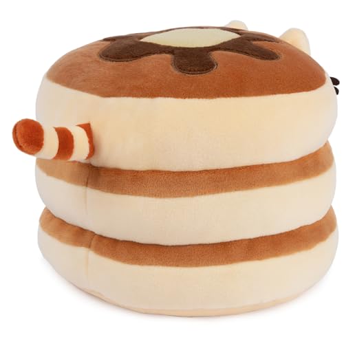 GUND Pusheen the Cat Pancake Squisheen Plush, Squishy Toy Stuffed Animal for Ages 8 and Up, Brown, 6”