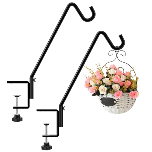 FEED GARDEN 2 Pack 14 Inch Deck Hook, Deck Bird Feeder Hanger, Applicable Deck Thickness 1 Inch-3 Inch