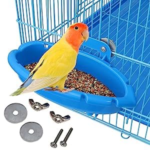 Bird Bath for Cage with 3 Balls Bird Tub Bowl Basin Hanging Birdbath Toy Pet Parrot Cage Budgie Accessories Shower Parakeet Cockatiel Water Shower
