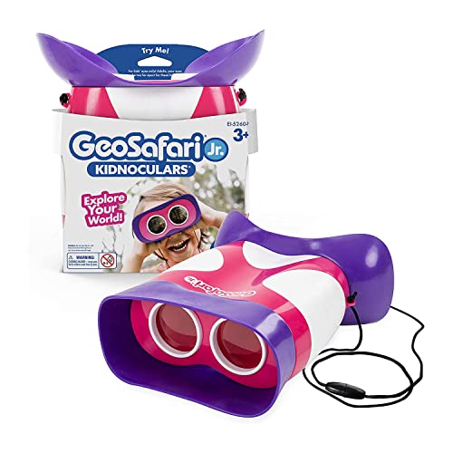 Educational Insights GeoSafari Kidnoculars Pink - Toy Binoculars for Kids, Outdoor Toys for Kids Ages 4-8, Toddler Camping and Nature Toys