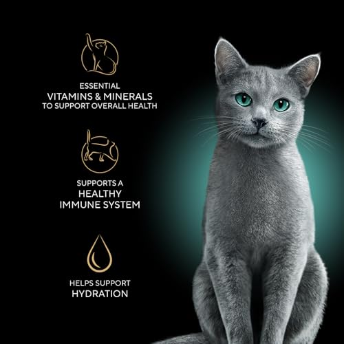 Sheba Perfect Portions Wet Cat Food Cuts in Gravy, Cat Food Wet Recipe, Roasted Chicken Entree, with Sustainable Salmon, Tender Turkey Entree, 2.6