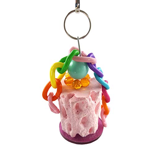 Wontee Bird Calcium Teeth Grinding Chew Treats Toy for Parrot Parakeet Cockatiel Conure Gerbil Rat Mouse Guinea Pig Chinchilla