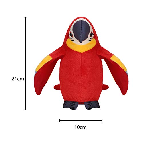 Talking Macaw Parrot Repeat What You Say Stuffed Animal Plush Toy Electronic Record Animated Bird Shake Wings Speaking Parrot Pet Plush Interactive