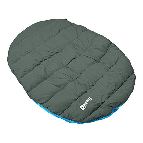 Chuckit! Outdoor Travel Portable Water Resistant Travel Pillow Dog Bed For Medium to Large Dogs 20 to 100 lbs, 39"L x 30"W, Blue