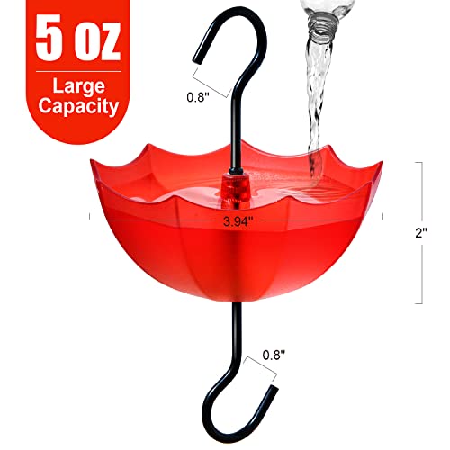 Ant Moat for Hummingbird and Oriole Feeder(5 OZ, 4 Pack) Umbrella Hummngbird Feeder Parts Hanging Ant Guard, Feeder Accessory Hooks