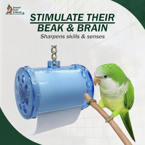 Sweet Feet & Beak Shred Master - Perfect Bird Cage Toy for All Birds - Shredding & Engagement - Safe, Non-Toxic, Easy to Install Parrot Cage