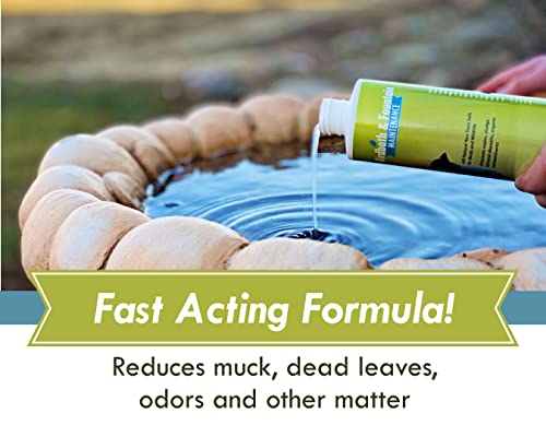 Bird Bath & Fountain Maintenance - (8 Ounces) - Fast-Acting Enzyme-Based Formula Will Extend The Life of Your Water Feature, Aid in Maintaining a