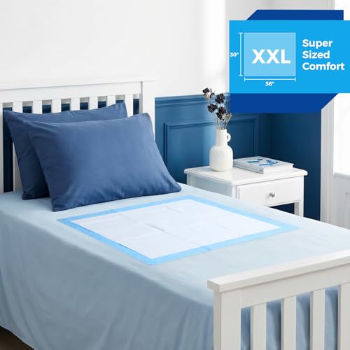 50 Pack Super Absorbent Disposable Bed Pads for Adult (30" x 36") - Ultra Thick Leakproof Chucks Underpads for Incontinence Adults, Seniors & Pets
