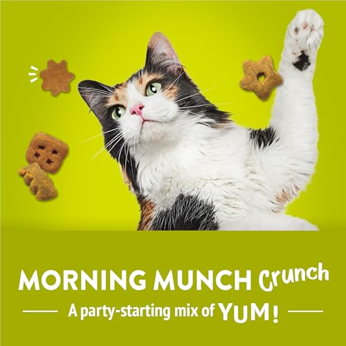 Purina Friskies Party Mix Morning Munch Crunch Egg, Bacon and Cheese Flavors Cat Treats - 30 oz Canister