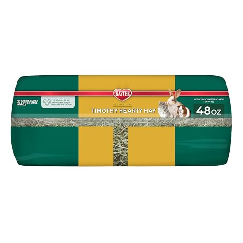 Kaytee Timothy Hearty Hay for Guinea Pigs, Rabbits & Other Small Animals, 48 oz