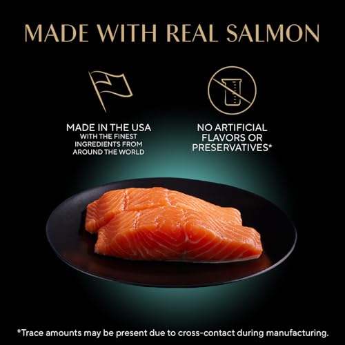 Sheba Perfect Portions Wet Cat Food Pate Sustainable Salmon Entree, 2.6 oz. Twin-Pack Trays, Cat Food Wet Recipe (24 Count, 48 Servings)