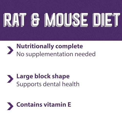 Mazuri | Pet Rat & Mouse Food | Rodent Pellet Blocks| 2 Pound (2 Lb.) Bag