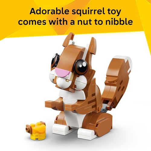LEGO Creator 3 in 1 Cute Animals: Playful Puppy Dog Building Toy - Bedroom Decor for Girls & Boys, Ages 8+ - Gift for Birthdays - Build a Dog