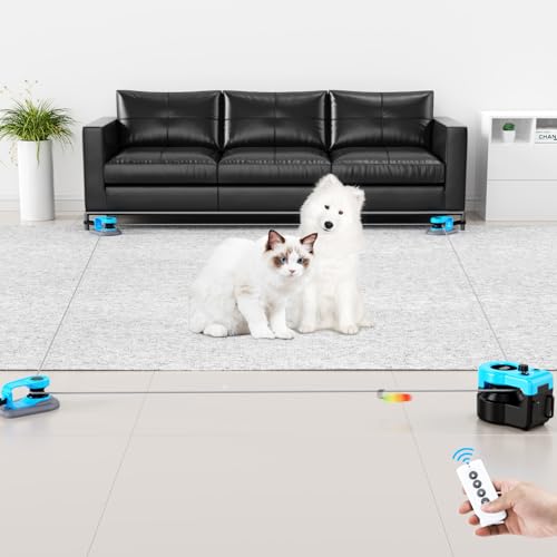 Interactive Cat Toy for Indoor Cats, Auto/Remote Control DIY Cat Mouse Hunting Treadmill Keep Bored Kitten Puppy Entertained to Chase, Feather Toy to