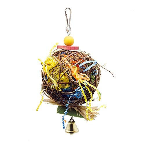 EBaokuup 2 Pack Bird Chewing Toys Foraging Shredder Parrot Cage Shredder Hanging Toy for Cockatiel Conure African Grey