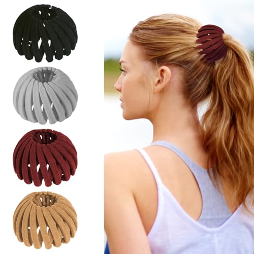 Bird Nest Magic Hair Clip - Expandable Hair Bun Maker Hair Accessories for Women Ponytail Holder Hair Bun Clip for Thin Thick Fine Curly Hair