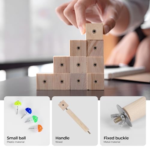 Bird Stand Perch Toy with Rotating Balls, Bird Toys for Parakeets, Ideal for Parakeets, Cockatiels & Lovebirds (NOT for Too Small BIRDCAGES - Avoid