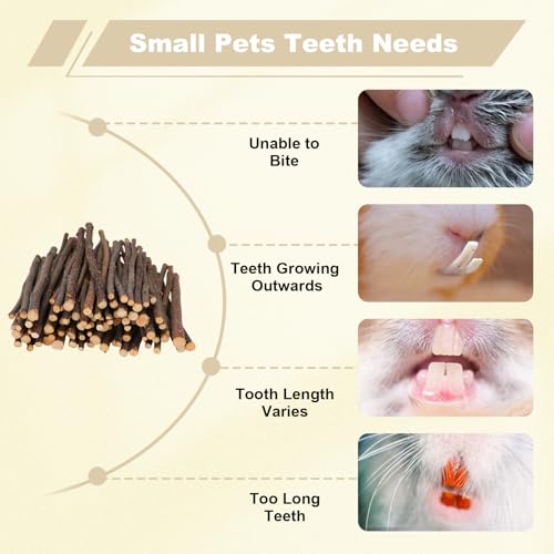 900g Apple Sticks Wood Chew Sticks Toys for Rabbits Chinchillas Guinea Pigs Hamsters Bunny Molar Chew Treats Toys for Teeth, Small Animals Snacks