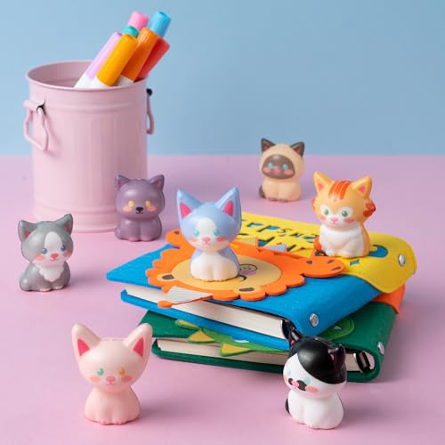 Cat Party Favors for Kids 24PCS Squishy Toys,Goodie Bag Stuffers, Pinata Stuffers,Birthday Gifts for Boys & Girls,Treasure Chest Prizes,Classroom