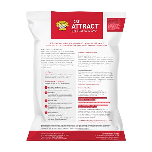 Dr. Elsey's Premium Clumping Cat Litter - Cat Attract - 99% Dust-Free, Low Tracking, Hard Clumping, Superior Odor Control, Natural Herbal Attractant