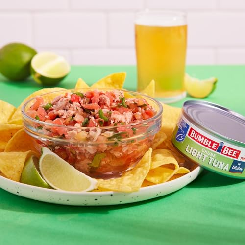 Bumble Bee Chunk Light Tuna In Water, 5 oz Cans (Pack of 24) - Wild Caught Skipjack Tuna - 23g Protein Per Serving - MSC Certified Sustainable