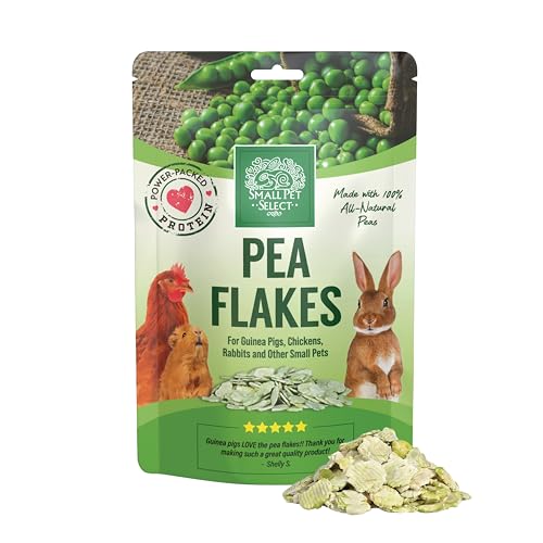 Small Pet Select - Pea Flakes, Treats for Rabbit Bunny, Guinea Pig, Chickens, Bunny, Hamster, and Other Small Pets, 1 lb